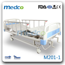 M201-1 Duas manivelas controle de mão cama de hospital antiga